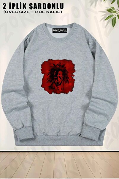 ZOKAWEAR سويت شيرت برقبة دائرية للجنسين من Bleach Zaraki Kenpachi مطبوع قصة ف...