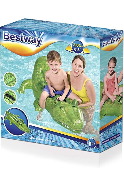 BESTWAY Inflatable Crocodile Pool Ride-On Float