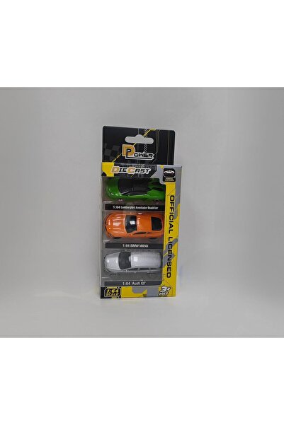 MSZ مجموعة سيارات بريستيج تريو ثلاثية القطع بمقياس 1:64، سيارات بي إم دبليو وأودي ولامبورغيني مصبوبة من المعدن - للأطفال من عمر 3 سنوات فما فوق