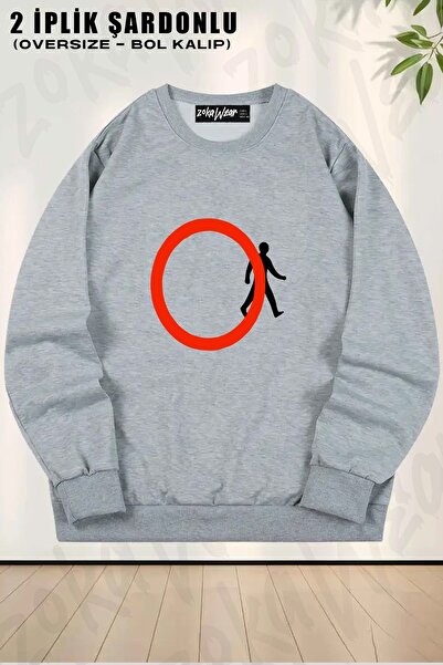 ZOKAWEAR Unisex Banksy Think Outside the Box Printed Oversized Crew Neck Sweatshirt