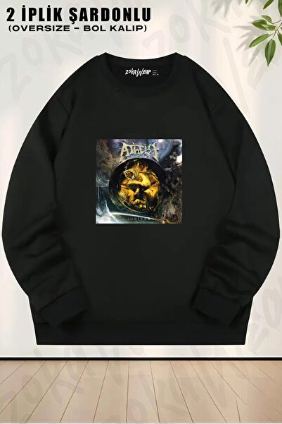 ZOKAWEAR Φούτερ Unisex Atheist με τύπωμα oversized με λαιμόκοψη