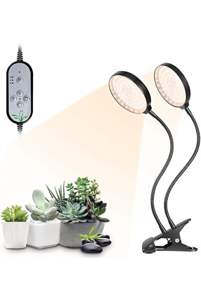 EACAM USB Plant Grow Light 156 LEDs Full Spectrum Adjustable Clamp Lamp