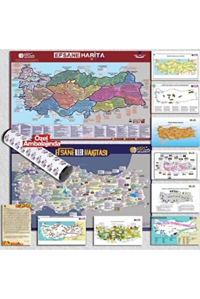 Ankara Kitap Merkezi KPSS TYT AYT Efsane 10 lu Harita Seti Mehmet Eğit