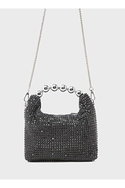 ELLA Limited Edition Silver Detailed Embellished Rhinestone Statement Bag