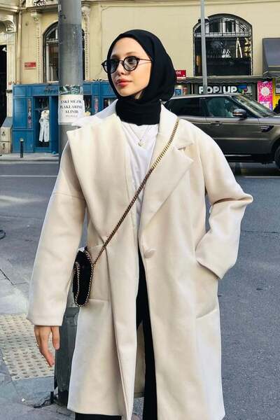 TANISA Lunar Short Cashmere Coat Tns-4342