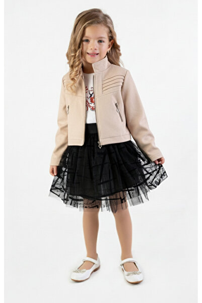 Cremix Kız Çocuk Süet Ceket