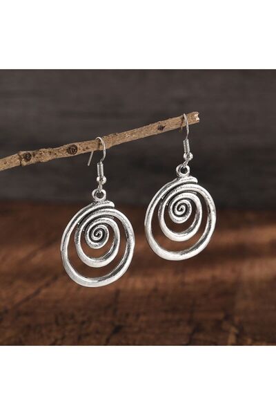 Choice WA6141-1 قلادة وأقراط على شكل دوامة مبالغ فيها على الطراز العرقي العتي...