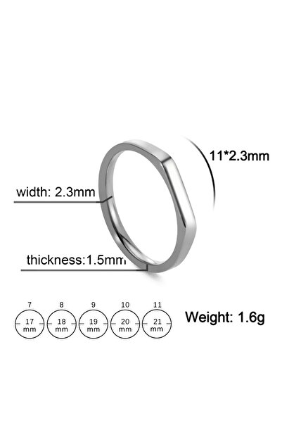 Choice خاتم فضي مسطح من الفولاذ المقاوم للصدأ بتصميم سكايريم، هدية أنيقة وبسيطة للنساء والفتيات، مناسبة للاحتفال بالذكرى السنوية أو عيد الميلاد.