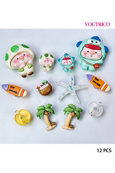 Youtrico Cute 3D Jibbitz Charms for Girls - Slipper Ornament Set