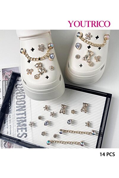 Youtrico Cute 3D Jibbitz Charms for Girls - Slipper Ornament Set