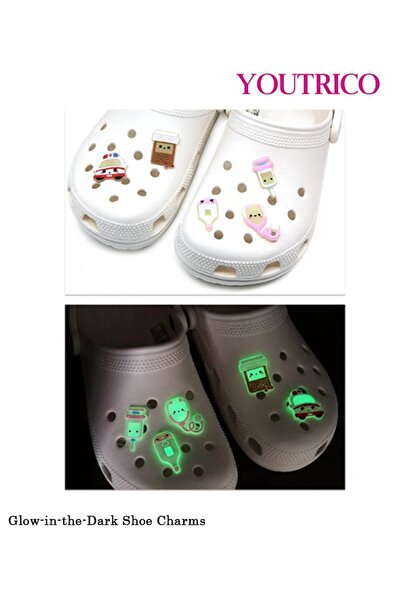 Youtrico Cute Glow-in-the-Dark Jibbitz Charms for Crocs - Slipper Ornament Set