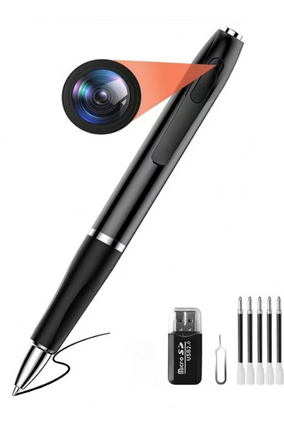 Apple كاميرا الجسم بدقة 1080 بكسل، كاميرا القلم الصغيرة لالتقاط كل لحظة 【ترقية 2025 】 (فضي أسود)