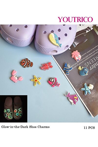 Youtrico Cute Glow-in-the-Dark Jibbitz Charms for Crocs - Slipper Ornament Set
