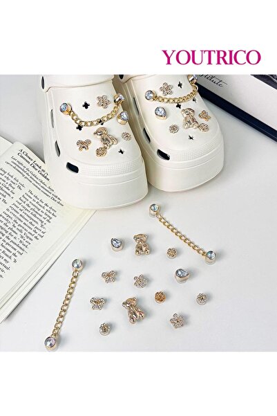 Youtrico Cute 3D Jibbitz Charms for Girls - Slipper Ornament Set