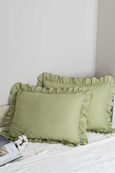 Magnolia 1 Piece Pillowcase 100% Cotton Ruffled 50X70Cm | Suitable for Bedding Sets and Duvet Covers