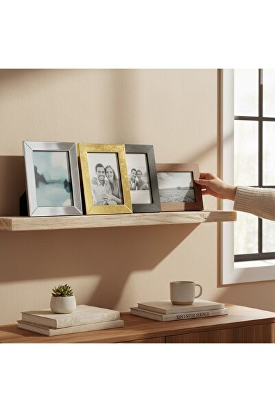 Efendioğlu Craft Fotoğraf Çerçevesi Ahşap Masaüstü Çerçeve 10x15 Pleksi Anı Çerçevesi