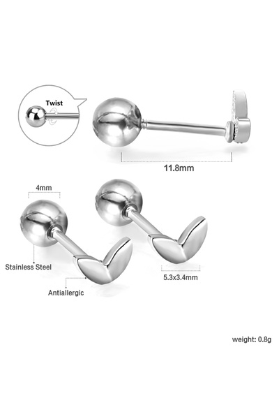 Choice Silver Gold Colored Stainless Steel Accessories Fashionable Gifts Women's Creative Steel Balls Screw