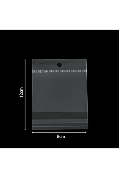 Choice 8x12 سم 100 قطعة أكياس بلاستيكية شفافة ذاتية اللصق معلقة أكياس OPP مخت...