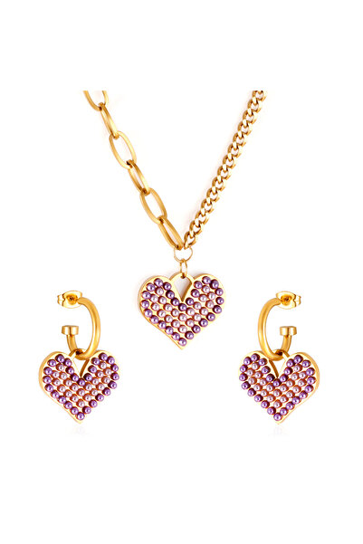 Choice 528 LUXUKISSKIDS Brand New Luxury Green Round Stars Jewelry Sets Tulip Design Cute Acrylic Link Chai