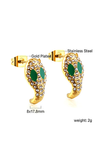 Choice 746MG LUXUSTEEL Square Knit Texture Stud Earrings For Women Girls Stainless Steel Braided Geometric