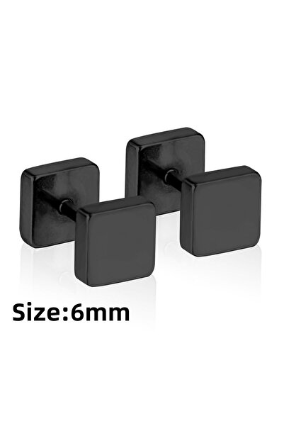 Choice 04206B twist pack LUXUKISSKIDS Roman Numerals Men's Earrings Gothic Black Studs Steel Korean Fashion