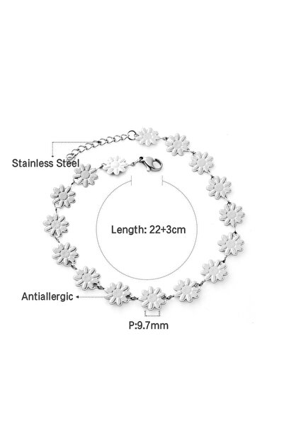 Choice 124 silver LUXUSTEEL Women’s Mini Heart Chain Anklet Gold Color Stainless Steel Ankle Bracelets On t
