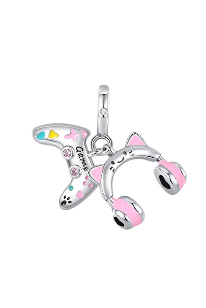 Choice19 CCT338 Back To School 925 Sterling Silver Charms Bag Earphone Magic ...