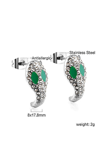 Choice 746MS LUXUSTEEL Square Knit Texture Stud Earrings For Women Girls Stainless Steel Braided Geometric