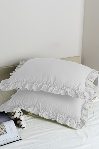 Magnolia 1 Piece Pillowcase 100% Cotton Ruffled 50X70Cm |   Suitable for Bedding Sets and Duvet Covers