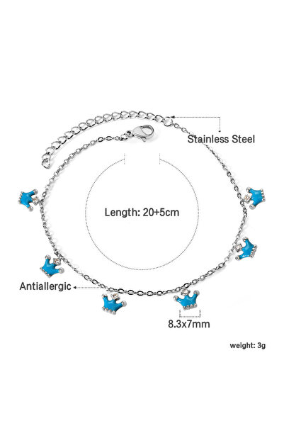 Choice 188S LUXUKISSKIDS Fashion Red Black Heart Anklets For Woman/Girls Charms Leg Bracelet Stainless Stee