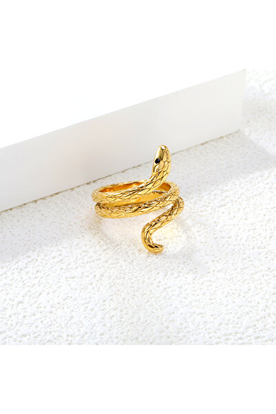 Choice 6 RI157806-8G Classic Atmospheric Square Vintage Gold Plated Ring for Women Stainless Steel Fashion