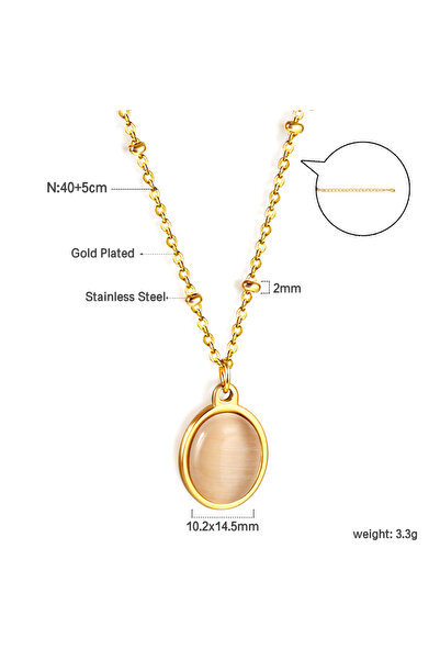 Choice NE2B650AG Vintage Big Circle Classic Girls Party Jewelry Necklace Fashionable Versatile Simple Acces