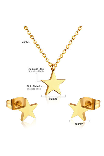 Choice 7 Korean Tiny Jewelry Sets For Women Wedding Party Stainless Steel No Fade Pendant Necklaces And St.