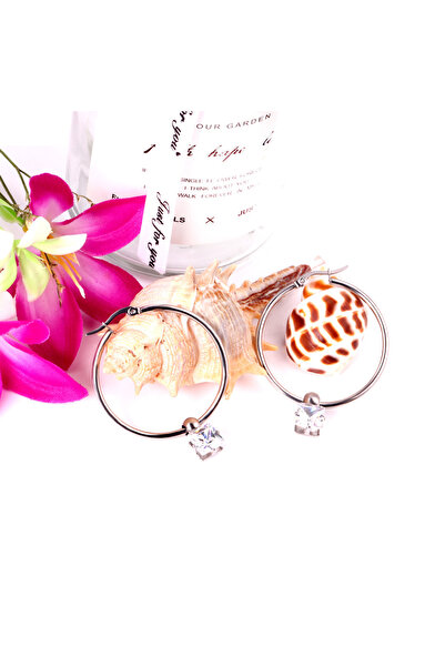 Choice EA525502S Stainless Steel Waterproof Geometric Accessories Fashionable Gold 35mm With Square Cubic Z