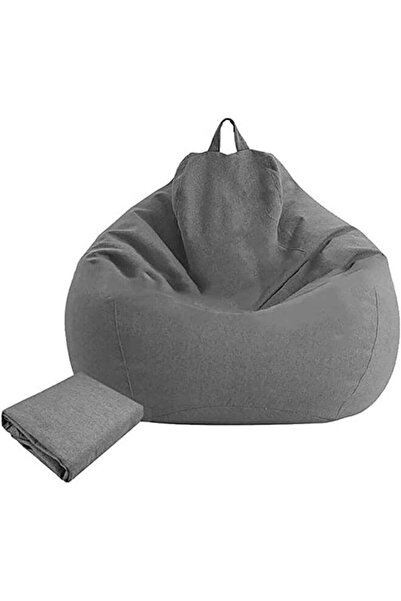 fulina Lazy Sofa Chair Cover (no filler),80X90cm Cloth Cover, Bean Bag Couch Cover, (dark gray)