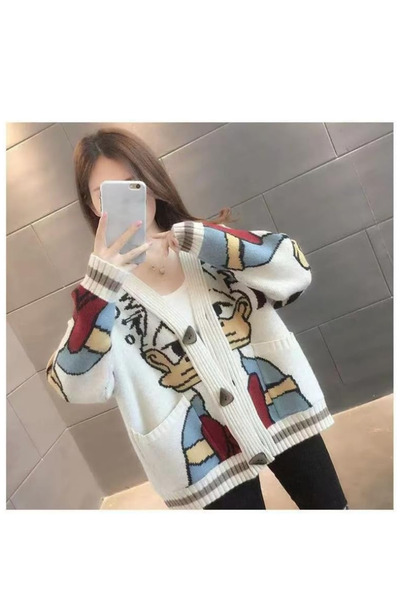 Köstebek Daffy Duck Oversized Cardigan