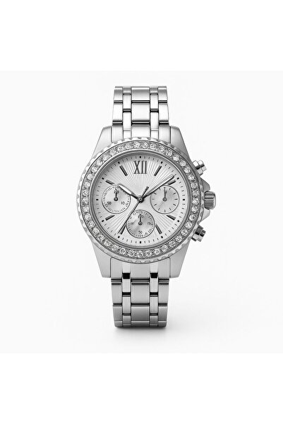 sezerekspres Women's Metal Watch with Stones