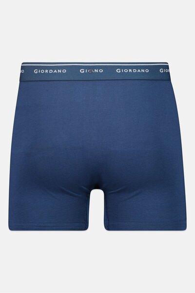 Giordano Men 2 Pieces Brand Logo Boxer Brief, Blue/Navy