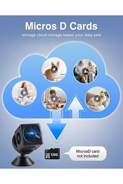 RADIOTRONICS كاميرا Violety Mini للمنزل بدقة 2K HD، كاميرا أمان داخلية تعمل بالبطارية (بلوتوث/واي فاي، رؤية ليلية)