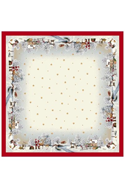 Casa de bumbac Christmas tablecloth, gobelin-style, Casa de bumbac, 100x100 c...