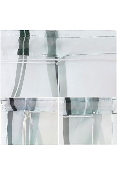 BAILEY Jo Voile Roman Blind with Wave Print Design, 100 x 140cm