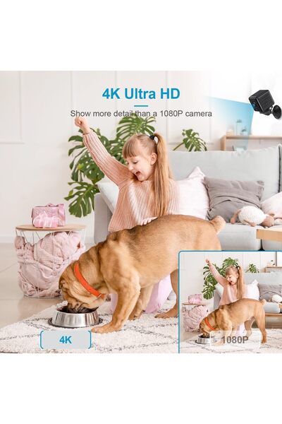 RADIOTRONICS AOBOCAM A18 Mini 4K HD WiFi Indoor Battery Security Camera (Motion Detection, Night Vision)