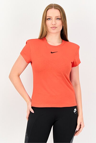Nike Women Sportswear Fit Short Sleeve Training T-shirt, Orange