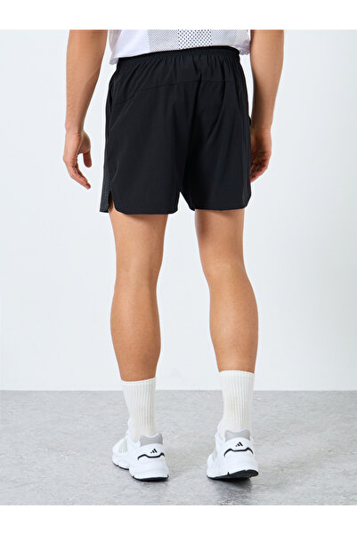 Styli Men Black Regular Fit Printed Athleisure Shorts