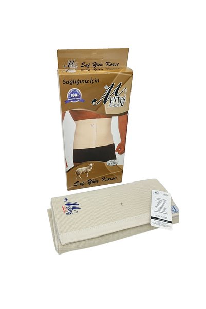 MENTEŞ Orthopedic Wool Velcro Waist Corset Belt Extra Wool