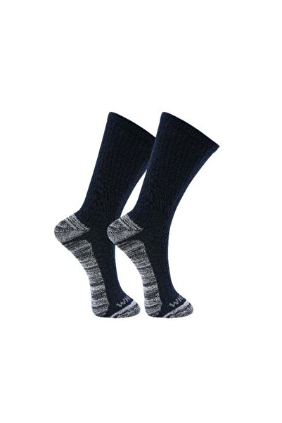 White Leaf Diabetic Anti-Skid Socks, Dark Blue - 1 Pack