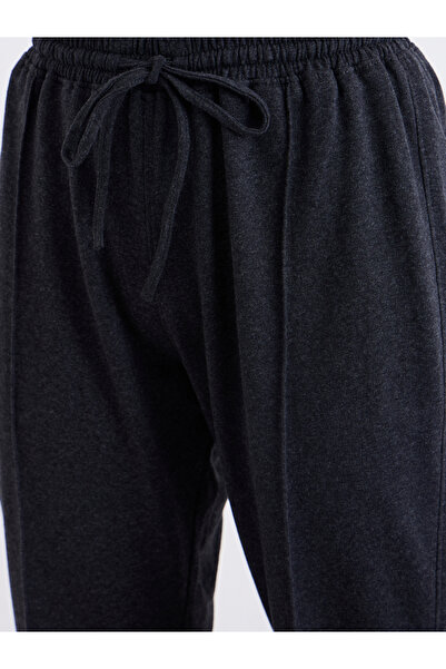 Styli Charcoal Boot Flared Joggers with Pintuck Detail