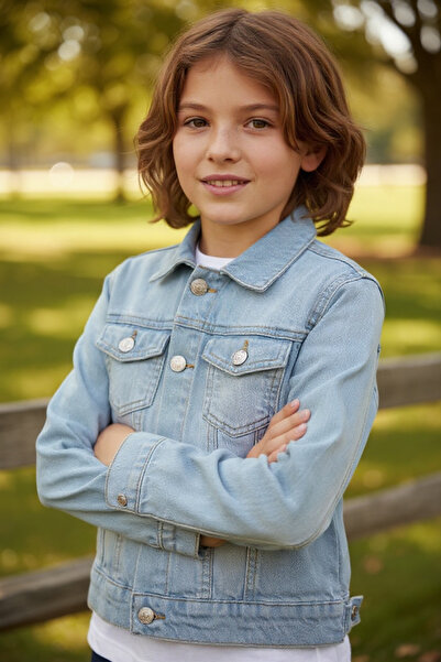 ASL GOLF CLUB Унісекс дитяча куртка з двома кишенями та ґудзиками для хлопчиків