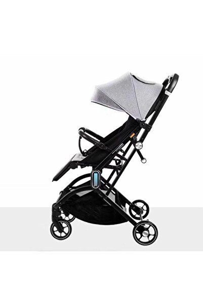 L-Sun Children's Sport Stroller with Reclining Sleep Position, Trolley, Adjustable Backrest - Gray