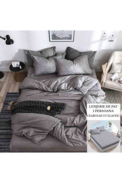 Patul Single Duvet Cover Set , Sulfur, Satin Cotton , Stretchy sheet 140x200,...